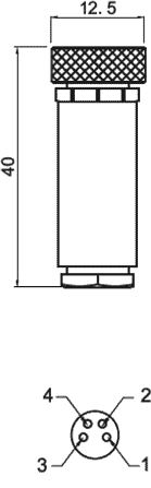 Габаритные размеры SCM08-4S
