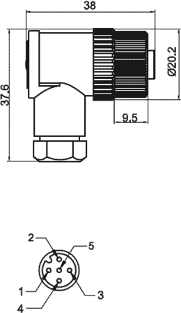 Габаритные размеры SCM12-5A