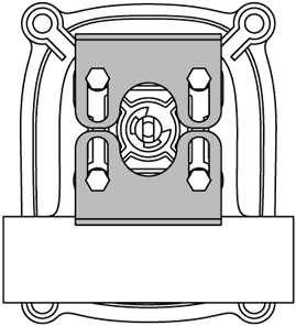 Ближнее расположение монтажных кронштейнов