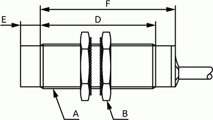 Габаритные размеры индуктивных датчиков ONDO LR-H